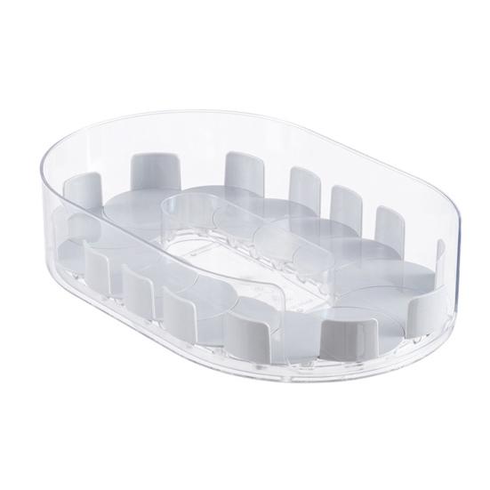 Fridge Storage Box Spice Rack 360-Degree Rotatable Design Large Capacity Transparent Turntable