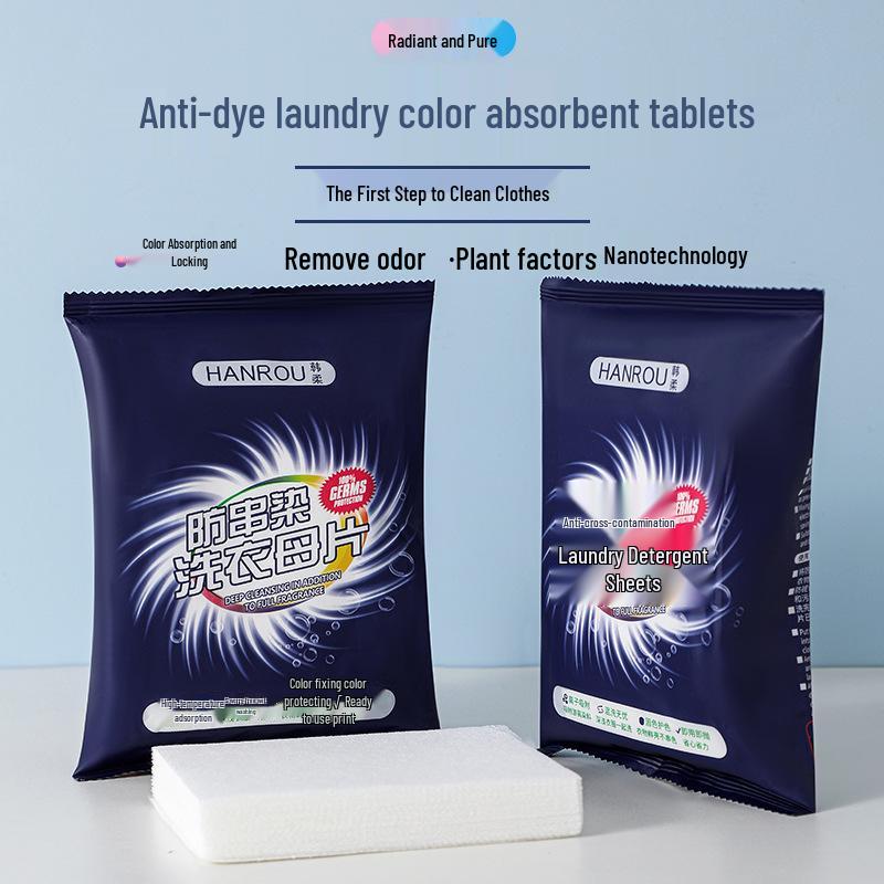 

Nano Absorbent Anti-Color Transfer Sheets - 100 Pack for Mixed Laundry