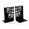 2 Pcs Metal Bookends L-Shaped Reinforced Support Book Holder with Non-Slip Pads