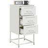 Nightstand White 36 x 39 x 78 cm Steel