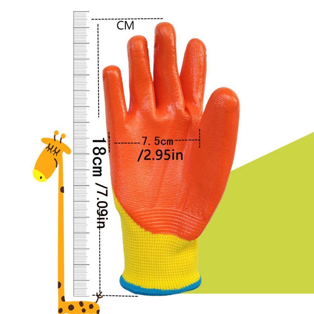 Anti Bite Cut Gardening Gloves Latex Children Protective Gloves Durable Kids Garden Glove Planting