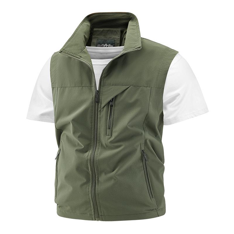 Herren Atmungsaktive Sommer Outdoor Arbeitskleidung und Angelweste mit Mehreren Taschen