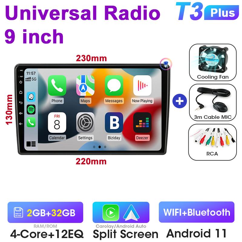 Universal 7 9 Inch Car Radio 2 Din Android 12 Wireless CarPlay Auto Intelligent Systems Smart Autoradio For Nissan Toyota Kia