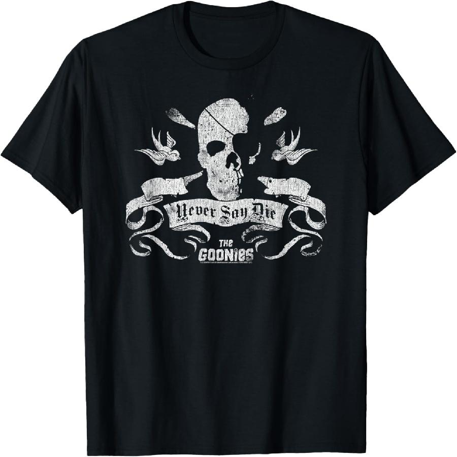 

Never Say Die Skull Banner Movie T-Shirt XXXXXL чорний