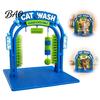Stazione di Lavaggio e Toelettatura Rimuovi Peli di Gatto, Auto-Toelettatore, Design ad Arco in Silicone con Spazzole Morbide, Massaggiatore Raschietto per Interni