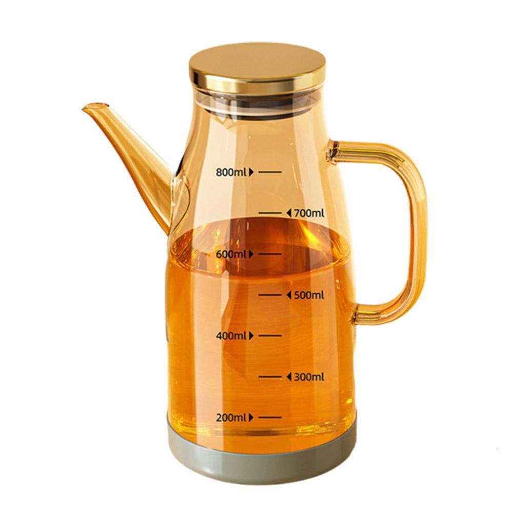 Large Capacity Glass Oil Pot Food-grade Oil Storage Container Oil Dispenser Bottle  Household