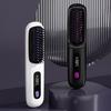 Cordless Hair Straightener Brush 3 Temperature LCD Display Hair Straightening Comb USB Rechargeable Fast Heating Electric Hot Brush