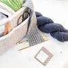 Wood Knitting Needle Gauge Square Ruler Embroidery Thread Bobbins Floss For Spinners Yarn Measuring Tools Sewing Supplies