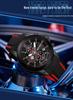 Sanda Men's Six-Needle Quartz Chronograph Calendar Silicone Strap Watch