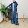 Women's Arab Dubai Hooded Robe with Scarf Collar Print for Middle East and Turkey Festivals