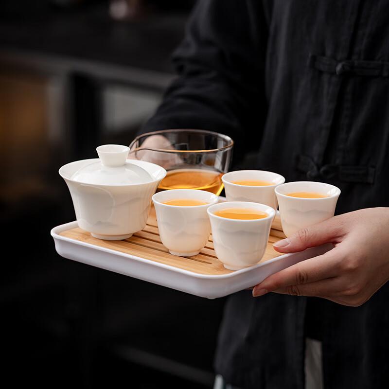 Shangqi Ink Wash Ceramic Travel Gongfu Tea Set