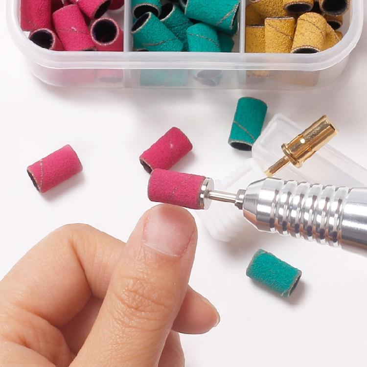 Mandrel Bit for Nails Small Mini Stainless Steel Mandrel Manicure Sandpaper Band