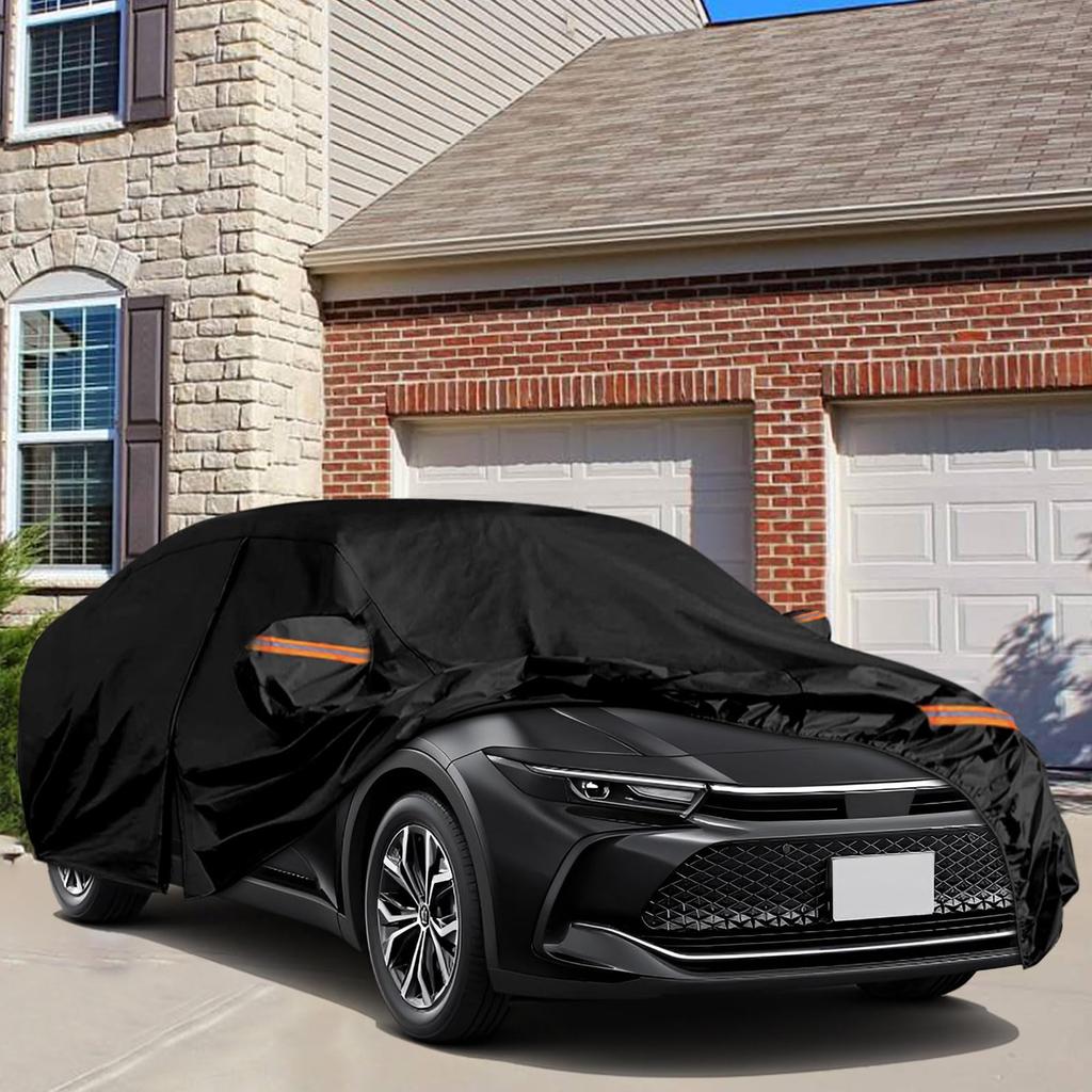 Tusamika Car Cover for Toyota Crown Crossover Car Cover Body Cover Fleece Lining Thick Yellow Sand Protection Waterproof Dustproof Radiation UV