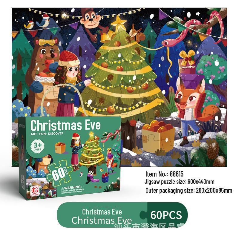 New Halloween and Christmas Children's Puzzle Educational Toys - Perfect for Baby Gifts, Birthday Presents, and Kindergarten Souvenirs.