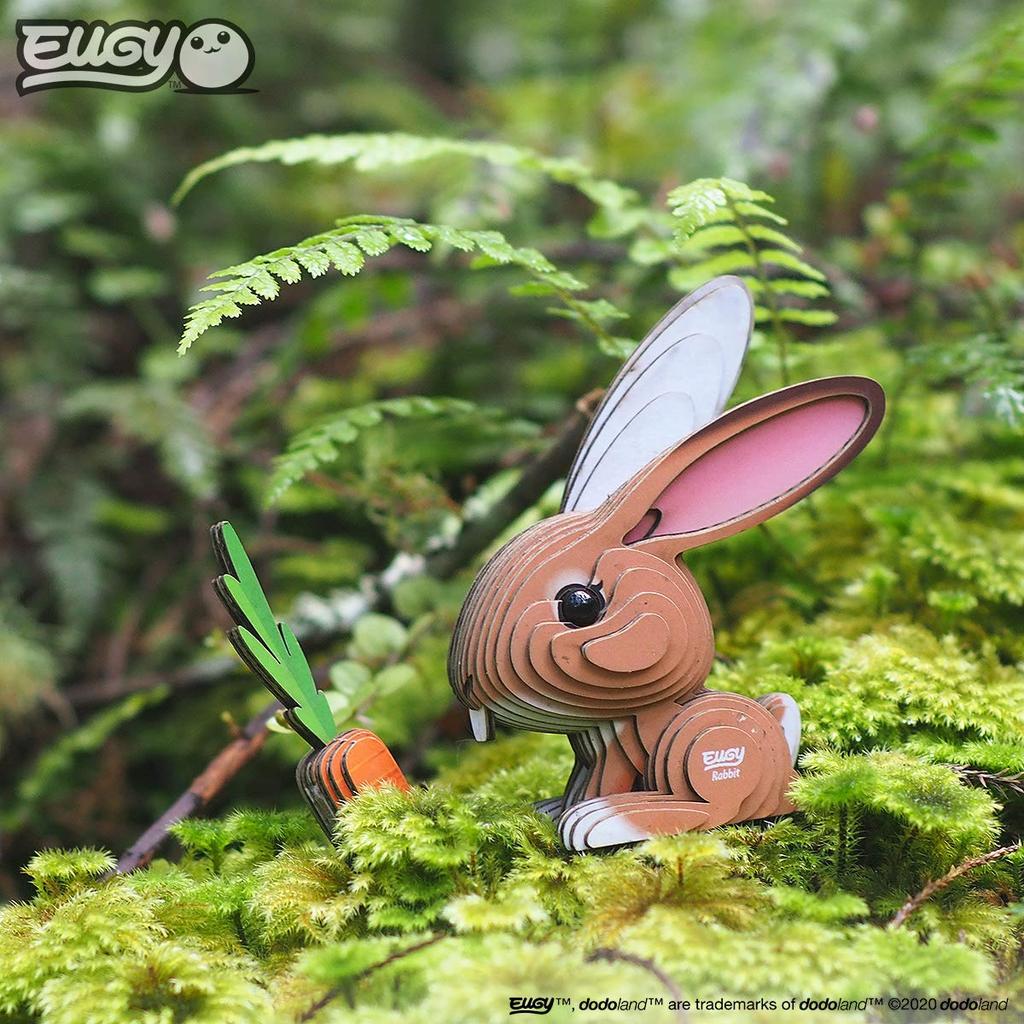 EUGY Rabbit Paper 3D Puzzle - A Fun Educational Toy for Elementary School Boys and Girls, As Well As Adults, Making It a Great Gift.