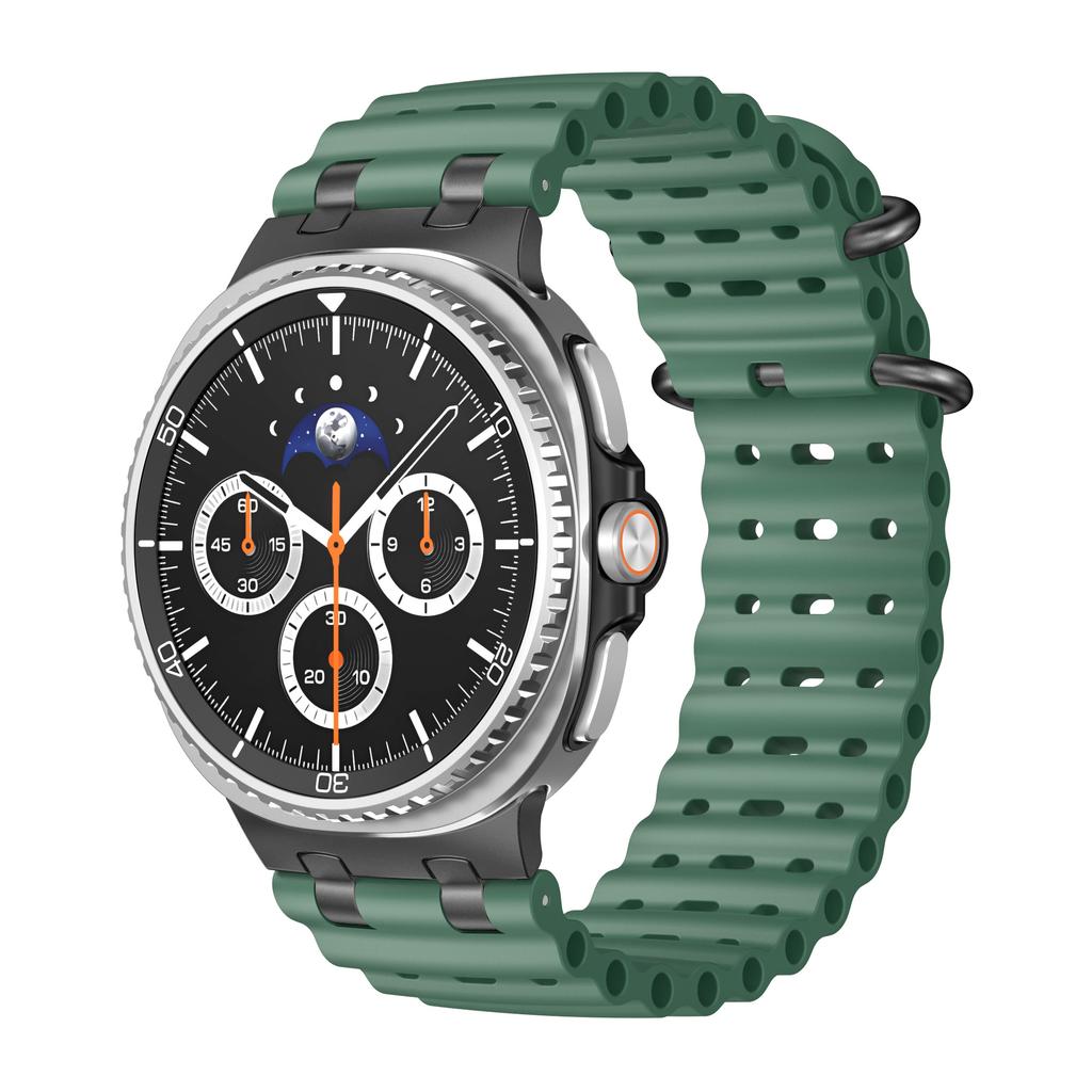 Ocean Silicone Band for Samsung Galaxy Watch 8 Classic 46mm Correa Breathable Sport Strap for Samsung Galaxy Watch 8 44mm 40mm