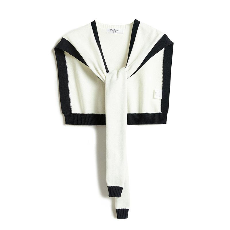 

1 шт. трикотажная модная маленькая шаль женская универсальная однотонная сетка красного цвета Xiao Xiangfeng иностранная верхняя одежда разноцветная 80-100cm белый