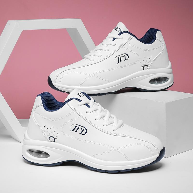 Womens Running Shoes Ladies Comfortable Waterproof Leather Basket Shoes Women High Platform Sneakers Cushion Sports Shoes