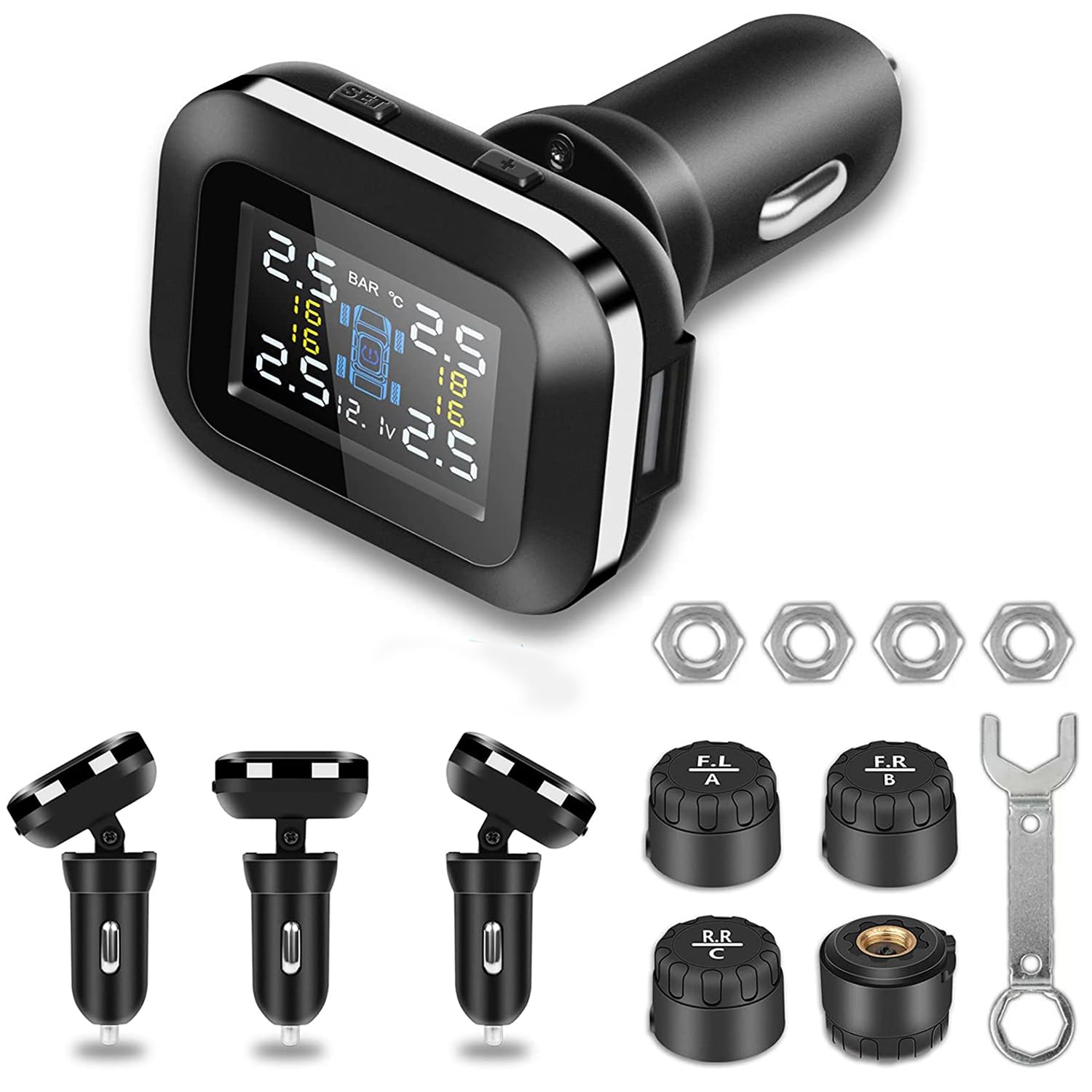 

Tigwiss Tire Pressure Monitor, Air Pressure Sensor, TPMS Sensor, Vibration Sensor, Tire Pressure Temperature