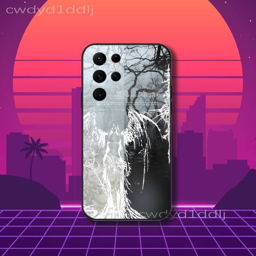 G-Gothic Cyber Sigil Cybersigilism Phone Case For Samsung S10,S21,FE,S21 ,S26,S25,S24,S23,Ultra,S9,S22,Plus Black Shockproof