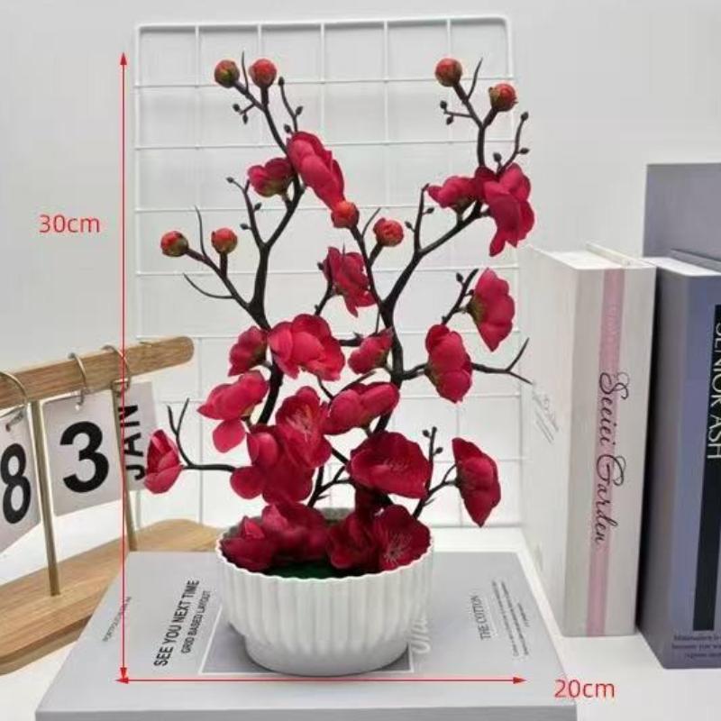 Double Vertical Pattern Pot Wintersweet Bonsai Artificial Plum Blossom Flowerpot Planting Flowerpot