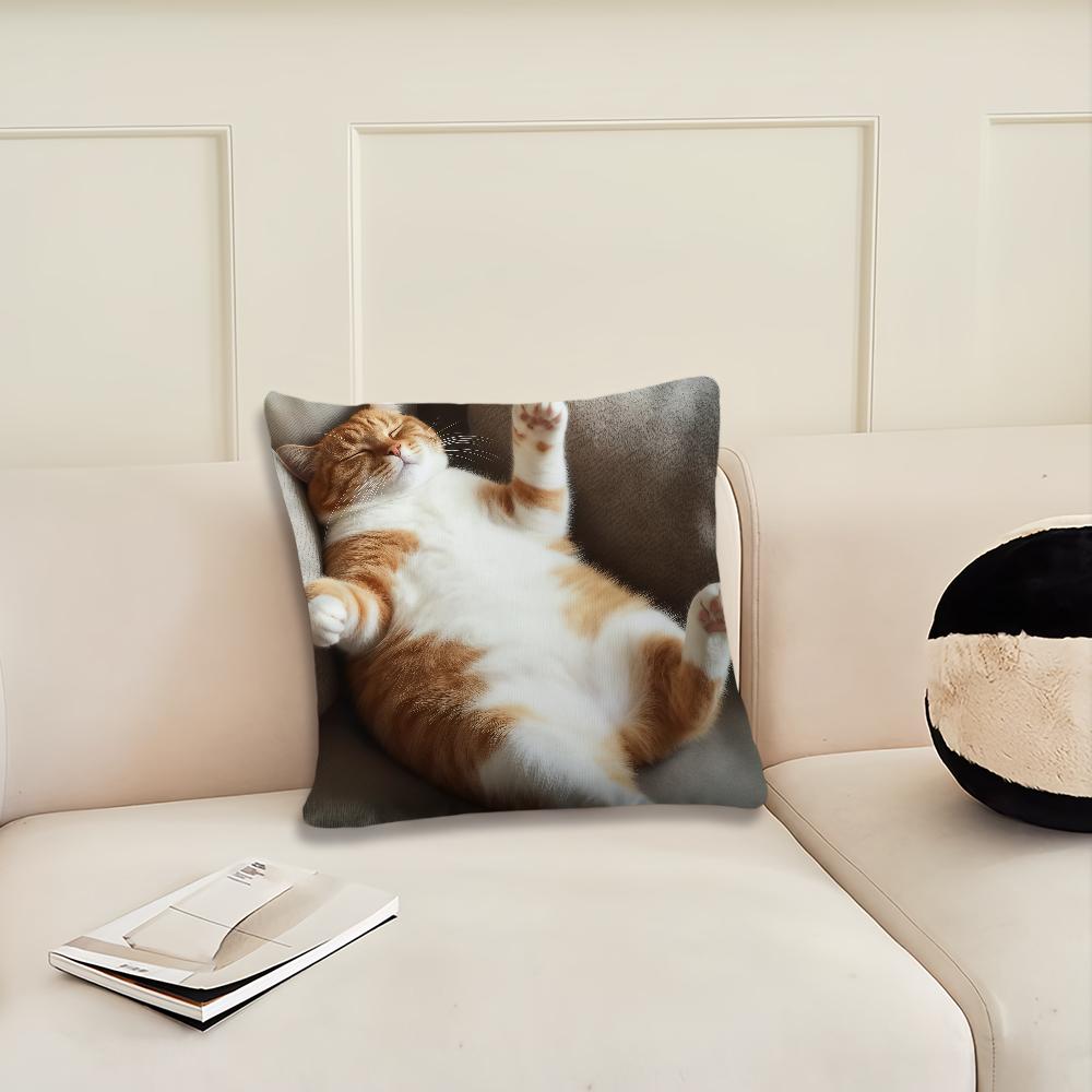 Funny cat cute sleep cushion cover Pillow Cover Decoration Room Home Sofa living Office Car Nordic Simplicity