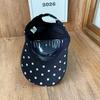 Sweet Polka Dot Print Cap Letter Embroidery Soft Top Autumn and Winter Baseball Cap Women's Daily Travel Visor