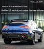Mercedes GLE Coupe LD Style Carbon Fiber Rear Diffuser with Lights, Four-Outlet Exhaust Tips (2020-2025)
