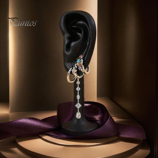 Stylish Earring Holder Human Ear Earrings Holder, 3D Printed Stand, Shape Countertop Jewelry Hanger Display Stand for Dresser Organizer