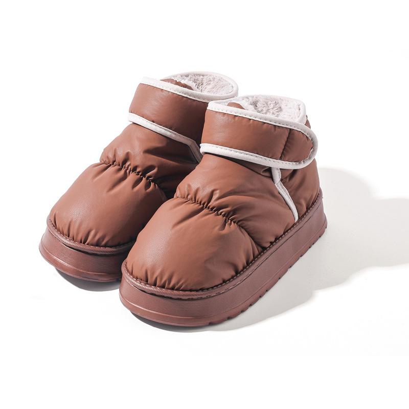 Women's Winter Snow Boots Faux Fur Lining Booties Slippers Comfortable Fuzzy House Shoes Non-Slip Indoor Outdoor Home Shoes for Women Warm Ankle Boots