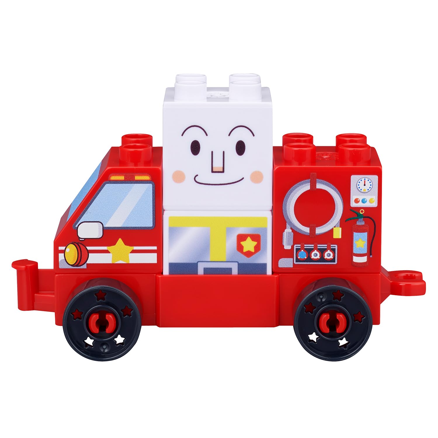 Bandai Blocklabo Connecting and Expanding Vehicle Block Series Anpanman and Fire Truck Set
