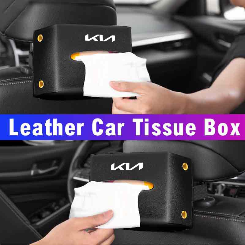 Car Tissue Box Armrest Storage Case Seatback Napkin Holder Interior For KIA Sportage Rio Ceed Niro Soul Stonic Picanto Proceed fxrp50