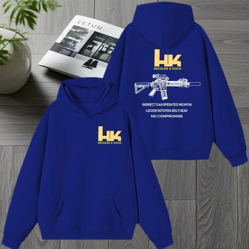 2026 New Heckler & Koch HK Fashion M4 Gun Design Double Sided print Hoodie Unisex Retro Sweatshirt Men women Fleece pullovers