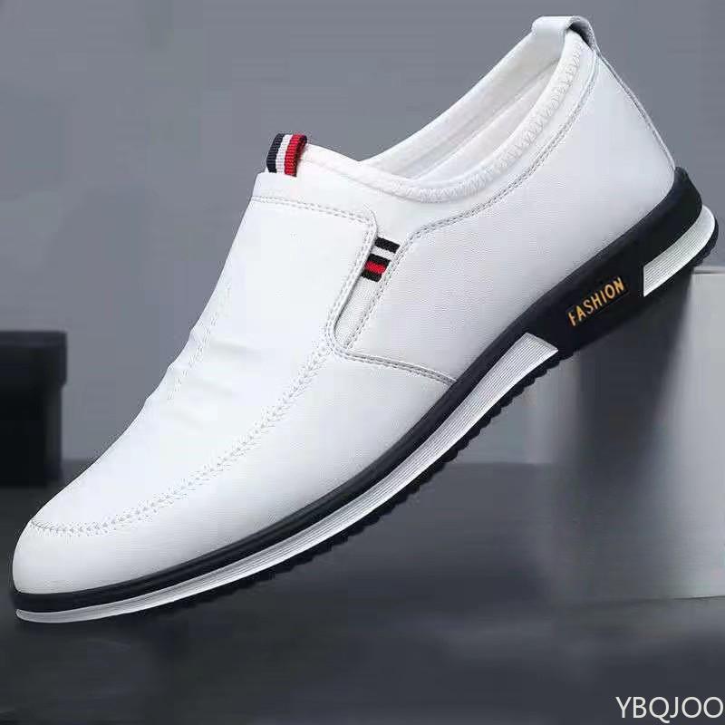 

Модные Новые Деловые Кожаные Туфли Трендовые Повседневные Мужские Туфли Модные Удобные Ленивые Лоферы Мужские Легкие Туфли для Вождения Zapatos Homme 44 белый