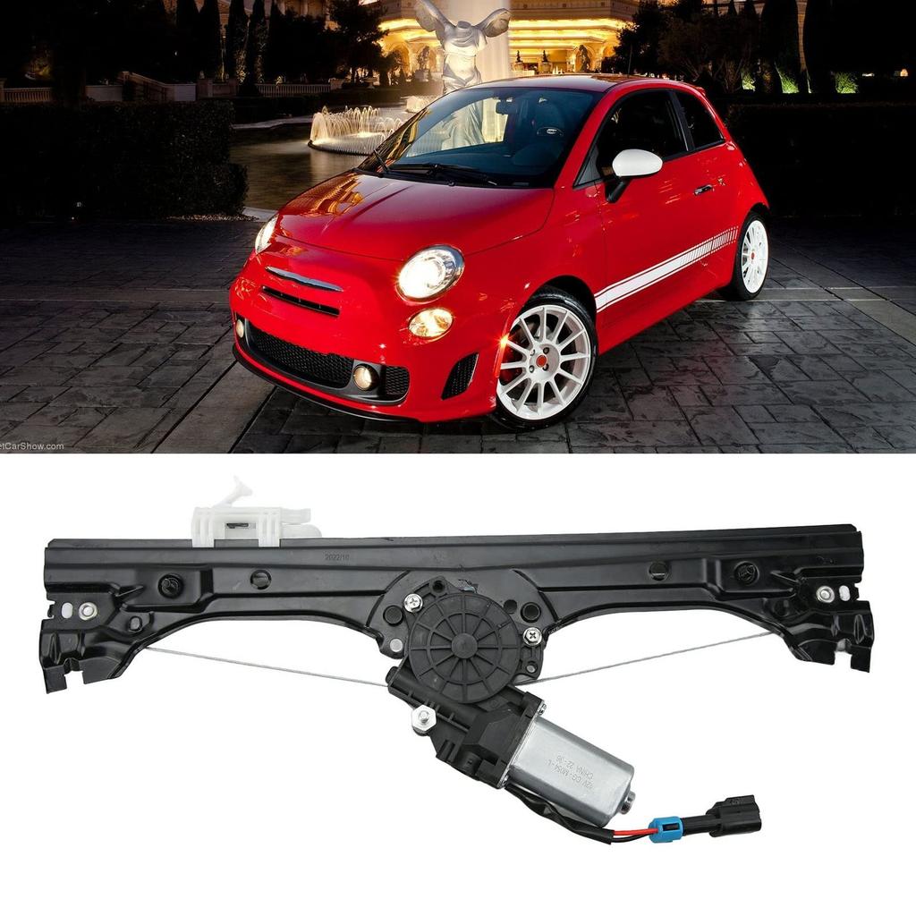 Window Regulator Motor Front Left Window Side Regulator Motor Assembly Replacement for Toyota FiaT500 Assembly, Regulator, 68070267AD, Driver's