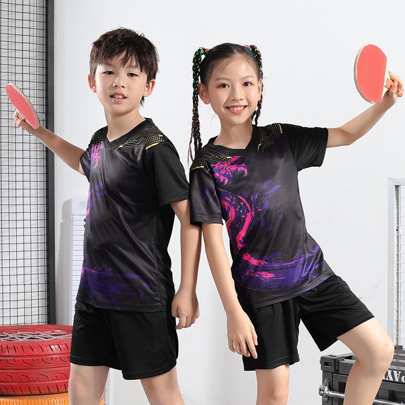 Children's Badminton Jersey Set Quick-drying Jersey Summer Children's Jersey Sports Short-sleeved Table Tennis Jersey The Same for Men and Women