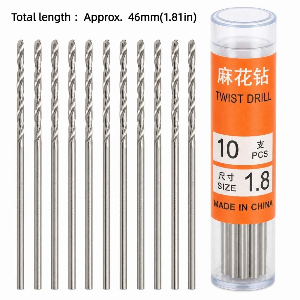 10pcs Straight Shank Twist Drill Bit Micro Size Cobalt Drill Bit Hand Tools