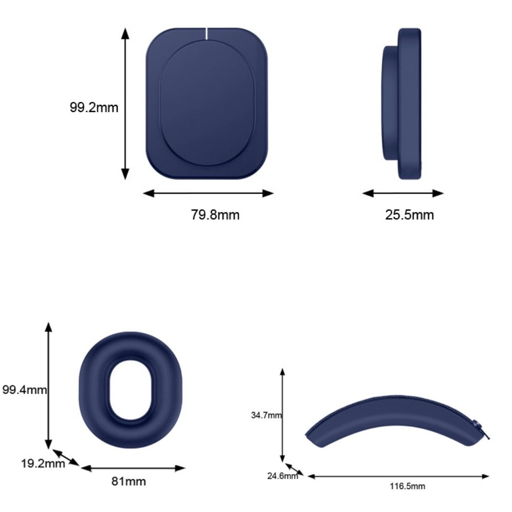 Silicone 3-in-1 Headphone Case Replacement Protective Ear Cups Cover Shockproof Headphone Accessories for NOTHING Headphone(1)