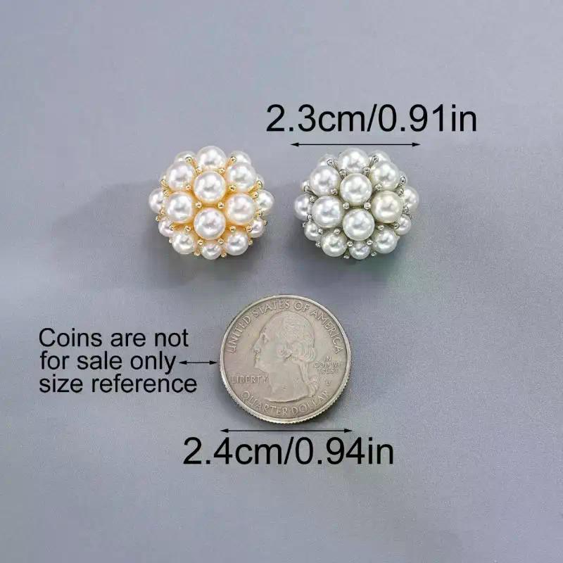 1PC Pearl Cufflinks Button Cover Fashion Clothing Decoration Cute Sleeve Button Clip Women Luxury Cuff Link