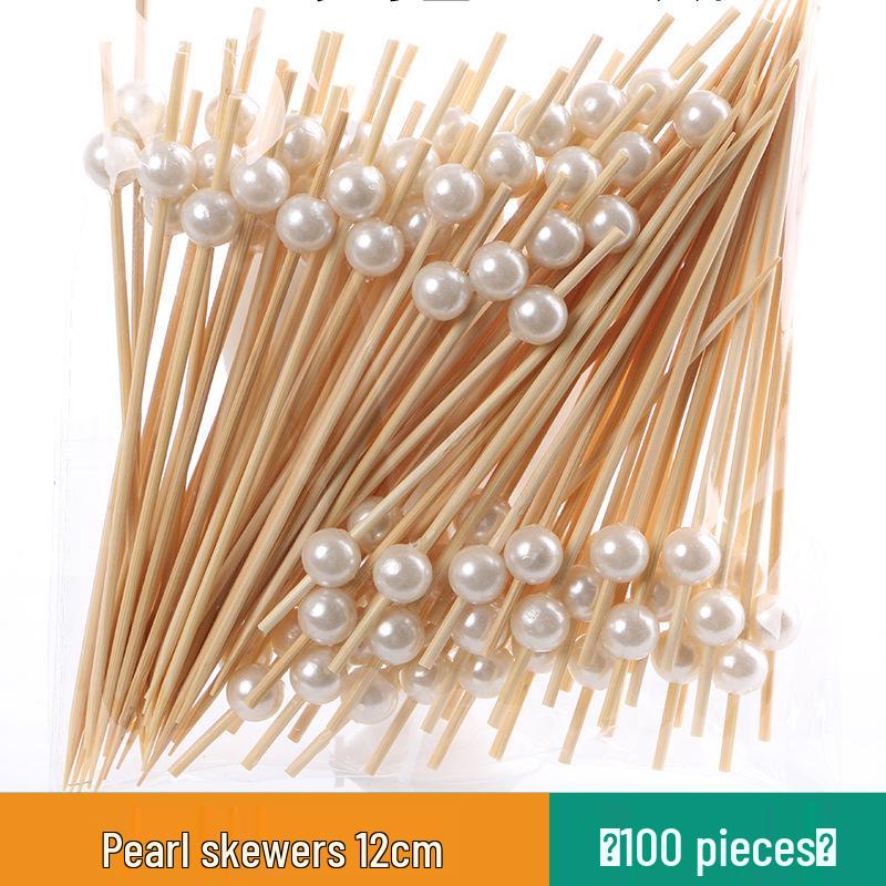 Colorful Bamboo Fruit Forks & Cocktail Skewers - Decorative & Disposable for Baking & Events