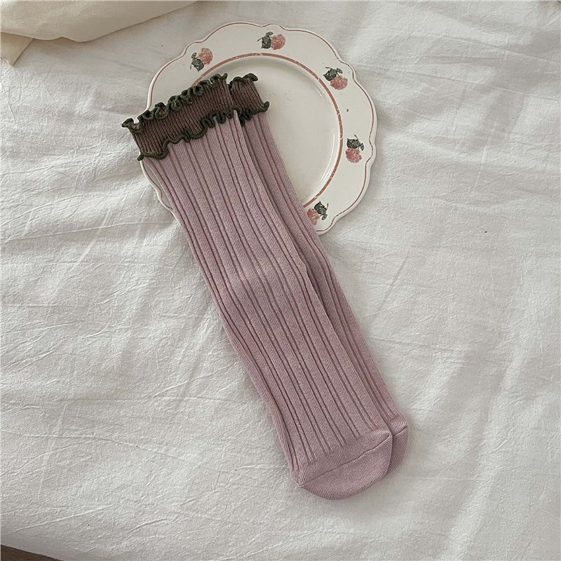 

Женские носки, впитывающие пот, на осень и зиму: Красочные двухслойные черные носки до середины икры с отделкой ушками, серые махровые носки с кулиской 1 pair розовый