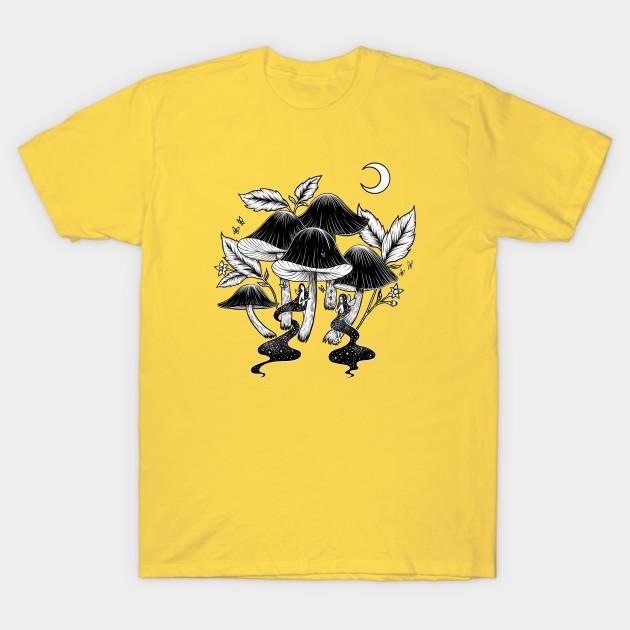 Unisex Mode T-Shirt Feen im Pilzwald Print T-Shirt Große Größen S-5XL T-Shirt 100% Baumwolle Oberteile Rundhals Kurzarm T-Shirts