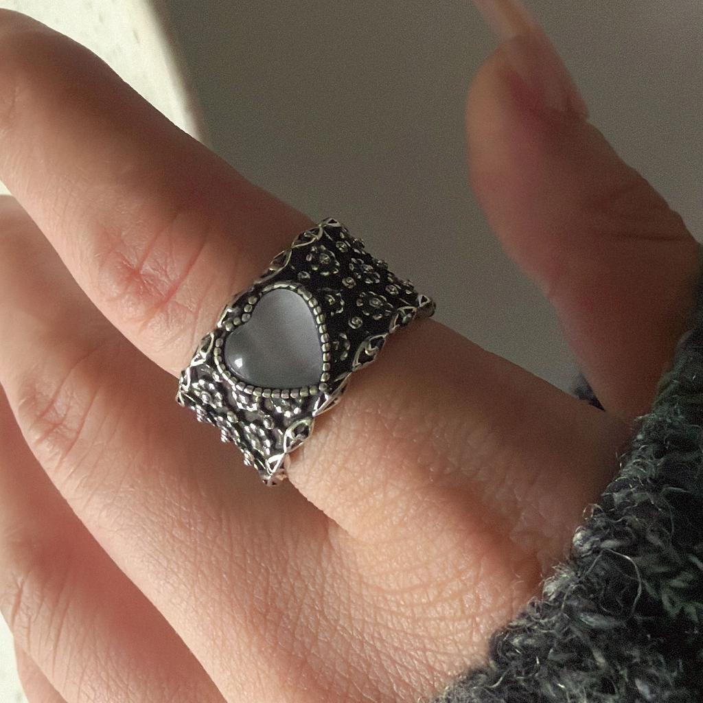 925 Silver Rings for Women Couple Minimalist Handmade Simple Wide Moon Ring Set Party Jewelry Gift Prevent Allergy