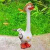 Funny Geese Figurine Cute Goose Figure Holiday Decor Garden Geese Sculpture  Indoor Decoration