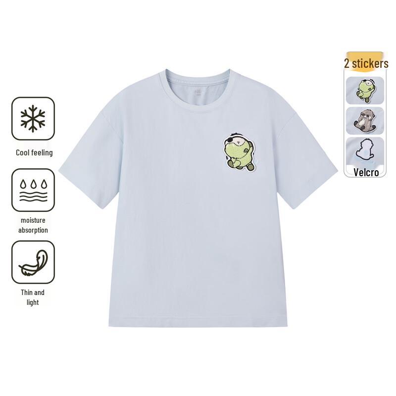 Kids  2026 Summer Quick-Dry Lightweight Round Neck T-Shirt 170