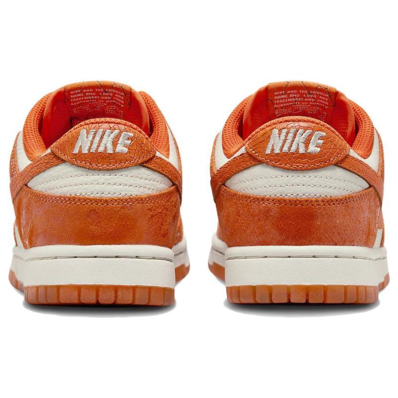 Nike Dunk WMNS "Cracked Orange" "Total Orange" Low-top Skate Shoes for Women Orange and White