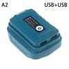 Power Bank Adapter Led Light For Mak 14.4V/18V Li-Ion Battery Usb+Type-C Converter With Led Lamp For Mak Bl1830 Bl1430 Bl1850