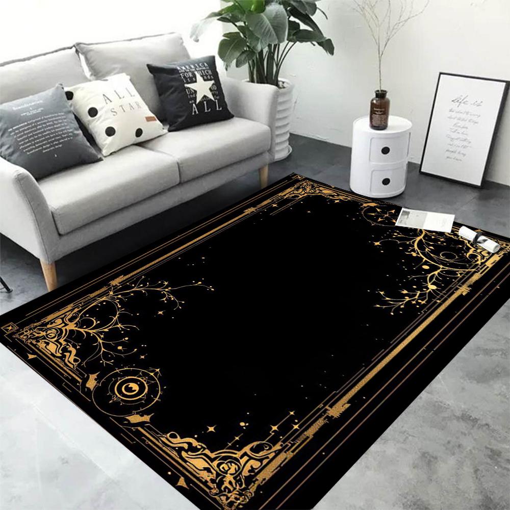 Bohemia Mandala Geometric Area Rug Carpet for Home Living Room Bedroom Sofa Doormat Kitchen Decor, Kid Anti-Slip Floor Mats