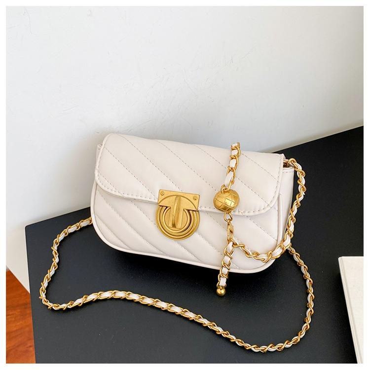 IELGY Women s Messenger Bag Fashion Pu casual Korean one shoulder small bag messenger bag women s ins chain bag