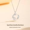 Dazzling Camellia Necklace: Elegant Luxury Gift for Girlfriend or Best Friend